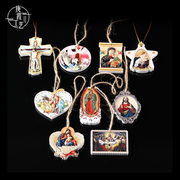

christ creative three-dimensional relief resin tag jesus pendant crafts