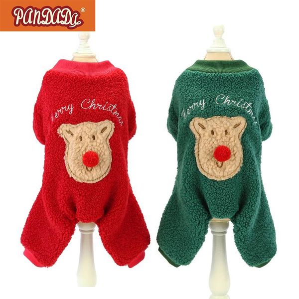 

dog apparel clothes winter warm christmas four legs cotton jacket puppy coat for small medium pet outfit s-xxl