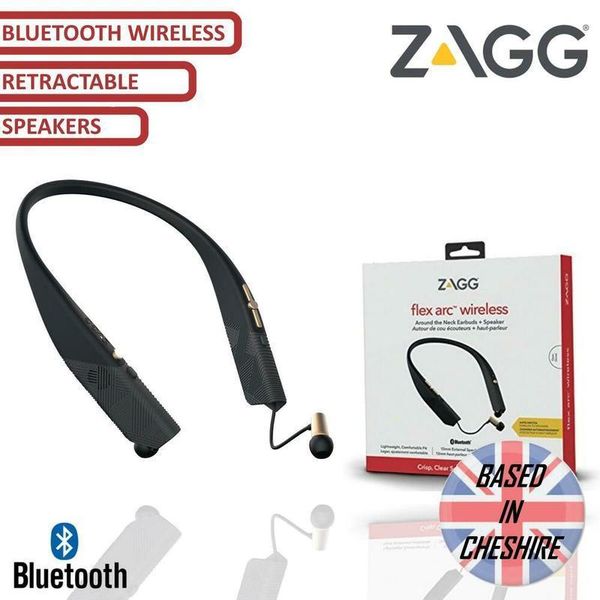 

zagg flex arc wireless stereo headset earphones in-ear headphones bluetooth mic