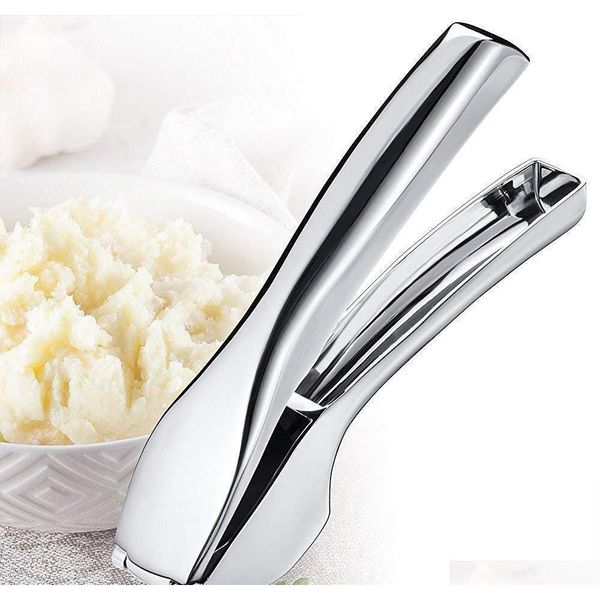 

garlic press garlic crusher ginger mincer squeezer chopper stainless handle labor-sav jllkjk comb2010