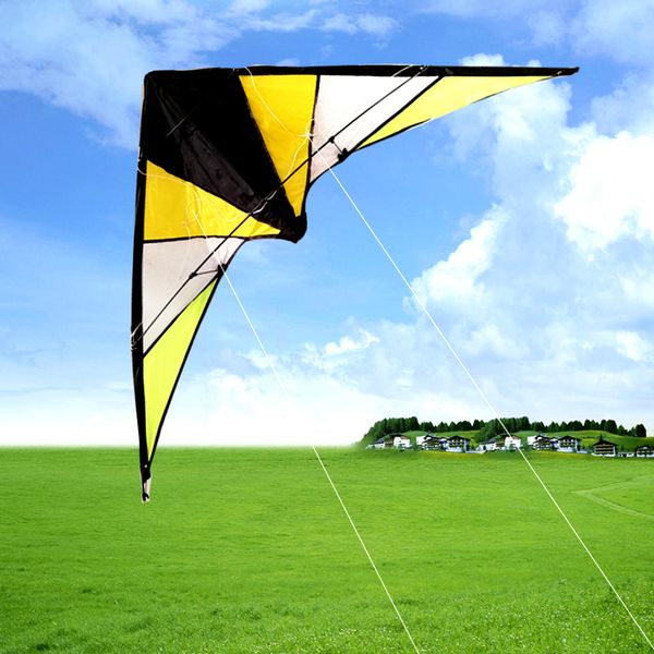 

hand double-line stunt kite 1.4m four-line operation air stunt kite is simple and easy to fly, beautiful shape, beginner kite. 1018