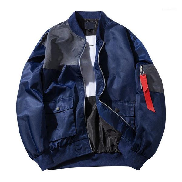 

men's jackets bomber jacket men fashion stand collar loose male parka jack hip hop mens coats and jackets1, Black;brown