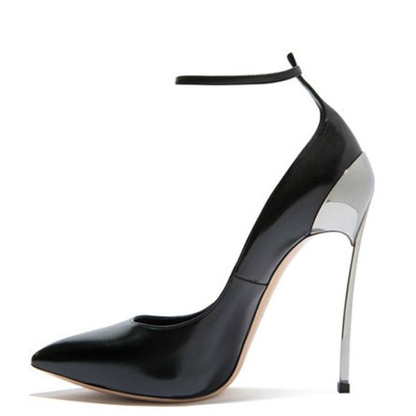 

yechne woman mary jane's high heels shoes big size 33 43 party valentine shoes metals decoration punch wedding pumps, Black