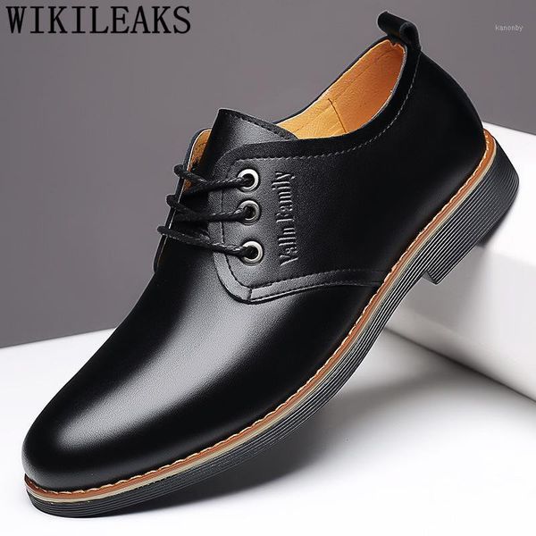 

dress shoes oxford for men formal genuine leather coiffeur wedding classic chaussures pour homme zapatos vestir1, Black