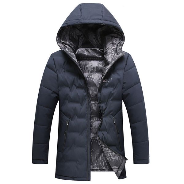 

winter new thickened hooded down cotton padded jacket for men, Black