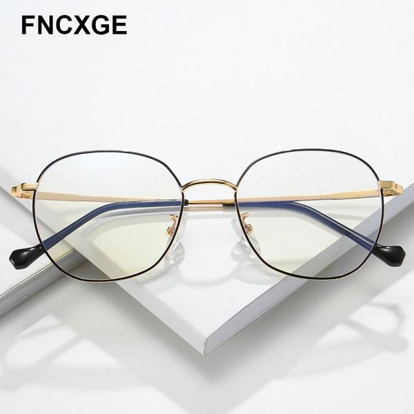 

2020 women men round glasses anti blue light blocking reading computer for ladies eyewear myopia prescription retro vintage, White;black