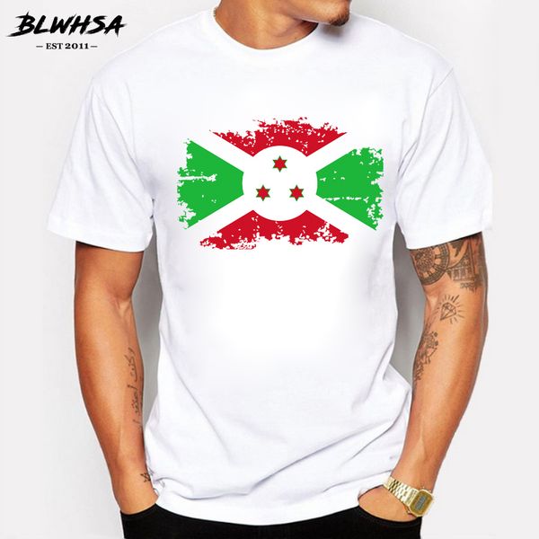 

sport blwhsa burundi flag t shirt men fashion short sleeve cotton brand design t-shirts cool burundi national flag fans cheer men tee