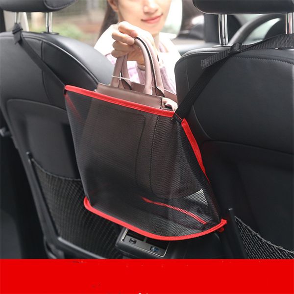 

car bag seat organizer multi pocket hanger mesh bags folded storage bag hanger backseat seat cover bag travel purse tote bags holder e122804