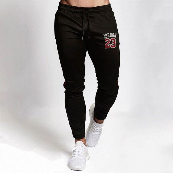 

men's pants men sweatpants autumn winter man gyms fitness bodybuilding joggers workout trousers casual cotton pencil, Black