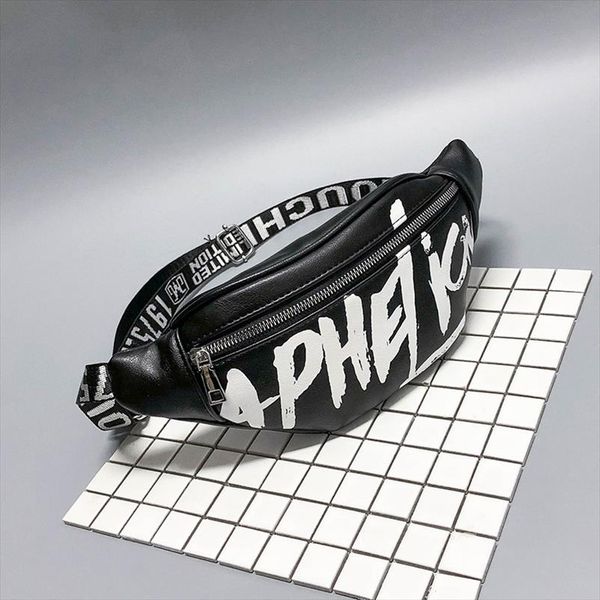 

waist bags for women 2020 new fashion ladies banana belt fanny pack trend girl hip hop letter crossbody bag pu shoulder bags