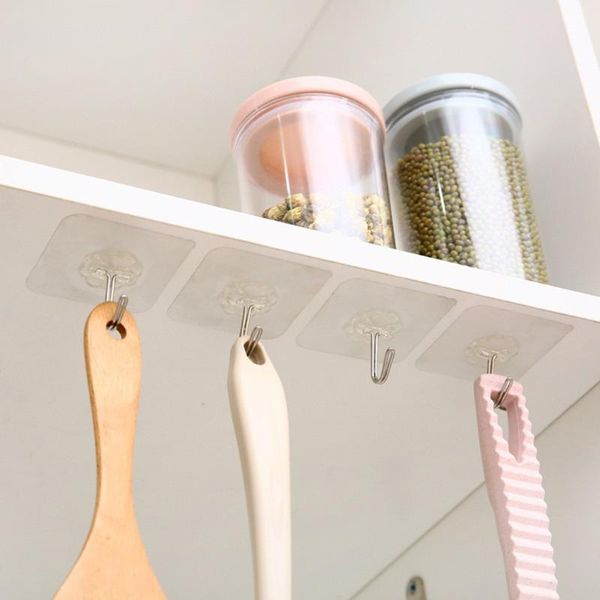 

hooks & rails firm hanging hook wall sticky hangers holder clothes kitchen non-trace