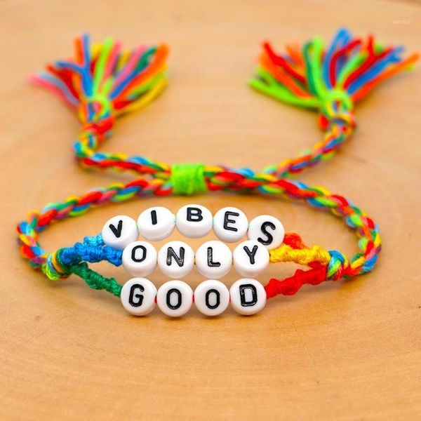 

go2boho rainbow bracelet women bracelets letter bohemian cotton tassel rope handmade adjustable colorful macrame ethnic jewerly1, Golden;silver