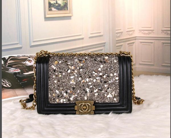 

original luxury handbags purses luxury clutch bags leather shoulder bag fashion chain handbags women bags designers handbag black, Blue;gray