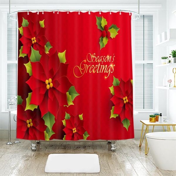 

joyous ps to celebrate christmas waterproof shower curtains 3d bathroom curtain with hooks1