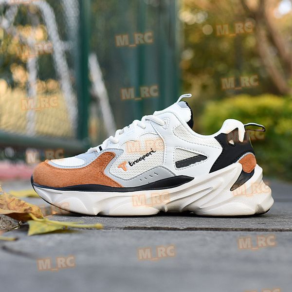 

treeperi fashion chunky running shoes beige brown us 10 eur 44 for men shoes sneakers mrc