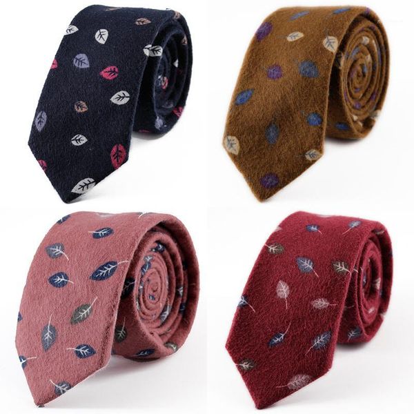 

bow ties narrow version of casual necktie japanese korean 6cm cotton men's leaves small tie british wedding party daily accessories gif, Black;gray