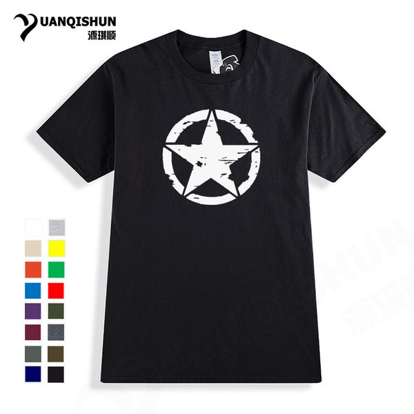 

sport boutique men t-shirt army star graphic t-shirts five-pointed star pattern tshirt fashion pentagram print short sleeves tee
