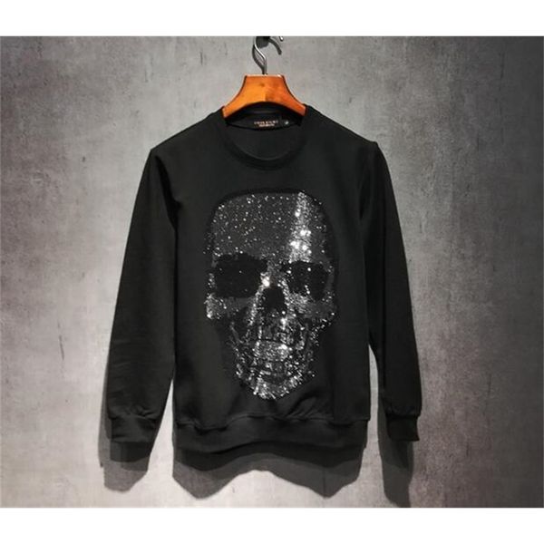 

2021 new men sweater sweatershirt with thick cotton hoody fashion pibh, Black