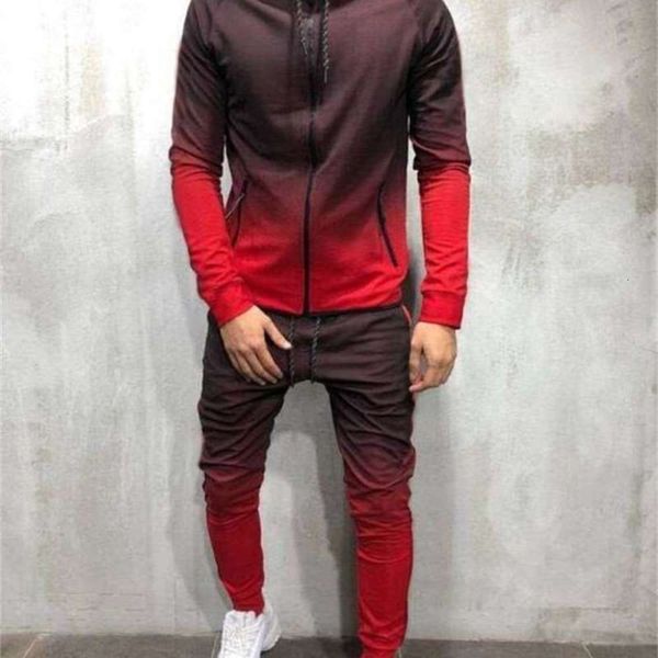 

men's suit 2019 gradient leisure sports, Gray