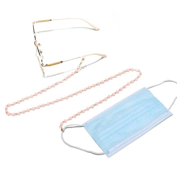 

2020 chic pink crystal mask chain holder landyard sunglasses chain necklace glasses accessories 2020 chic h bbyrfb