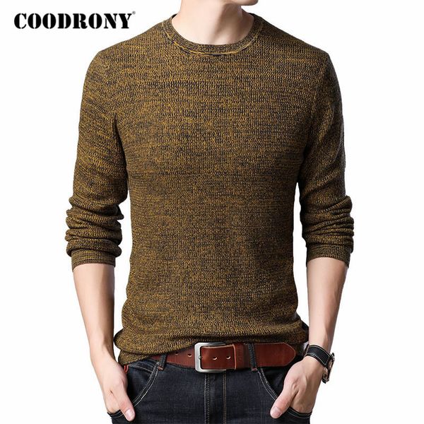 

coodrony brand colored wool sweater men spring autumn soft knitwear pullover shirt men clothing casual o-neck pull homme c1087 201026, White;black