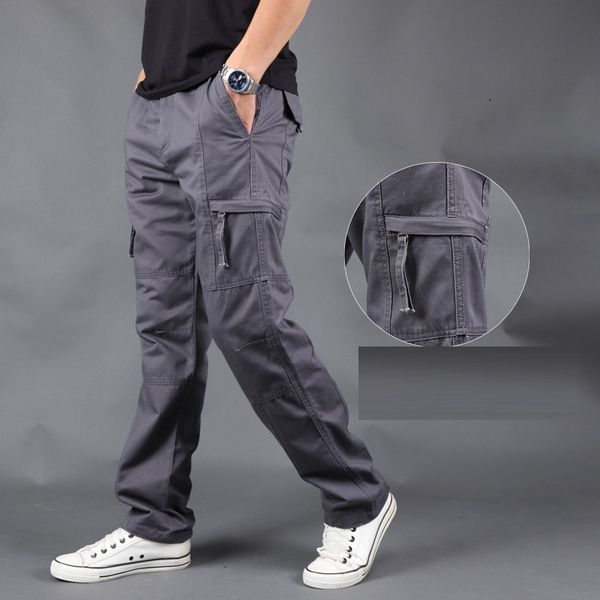 

2020 side pocket cargo pants of the men tactical military style army trousers black cotton streetwear autumn size 4xl bad3
