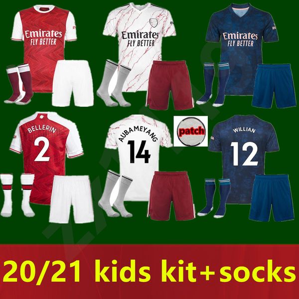 

men kids 2020 2021 gunners soccer jersey 20 21 arsen pepe nicolas ceballos henry guendouzi sokratis maitland-niles tierney football shirt, Black;yellow