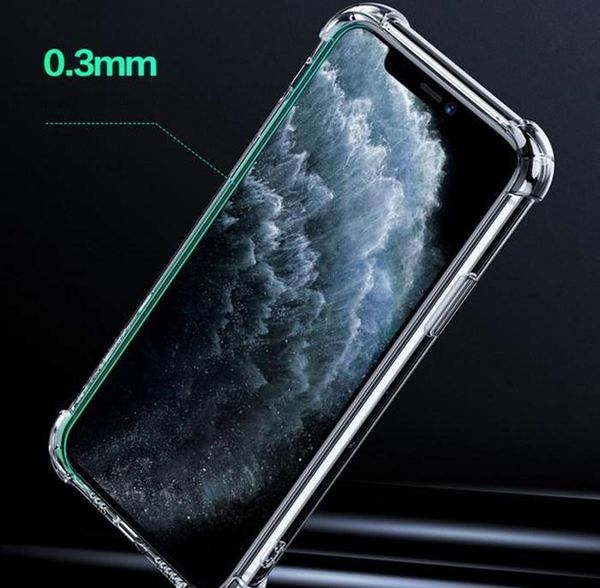 

clear tpu phone case for iphone 11 pro max 1.5mm shockproof xr xs 8 7 bbyuko packing2010
