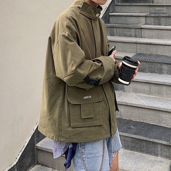 

2019 spring new letter printing men's color matching trend temperament sports dating high-grade solid thick jacket1, Black;brown