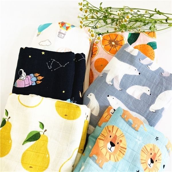 

cl 70% bamboo muslin swaddle blankets quality better than aden anais baby multi-use cotton blanket infant wrap y201009