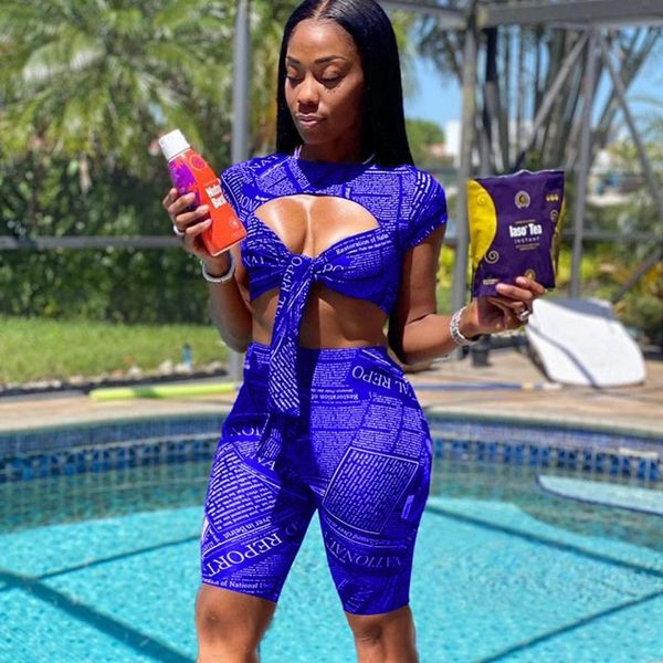 

2020 women two pieces sets summer tracksuits o-neck bow letter print +jogger shorts leggings suit fitness outfit, Gray
