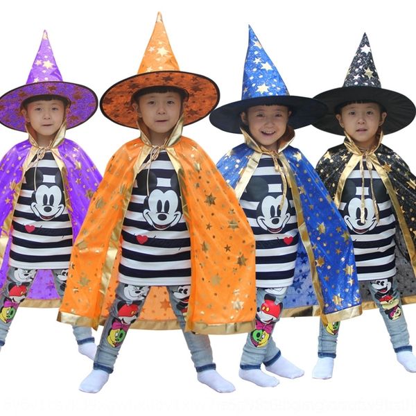 

vhlsl halloween five cloak cape children's dancing cloak dance gilded cosplay witch witch star wizard props oowzf