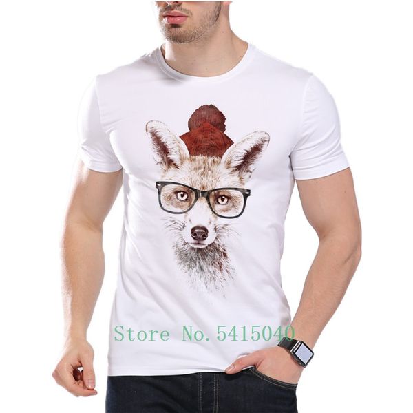 

fashion glasses fox t shirt short sleeve men boy animal t-shirt summer harajuku tee sport hooded sweatshirt hoodie