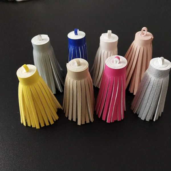 

5pcs faux leather tassel fringe diy bag keychain decorative pendant handmade art crafts supplies home sewing accessories tassels h wmtbbp
