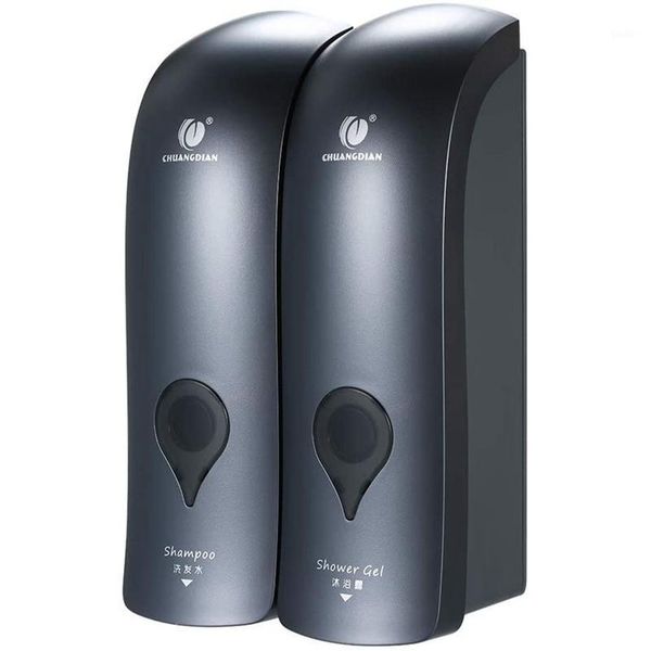 

chuangdian 2pcs 300ml wall mounted manual soap dispenser shower gel liquid shampoo dispenser holder for home bathroom1