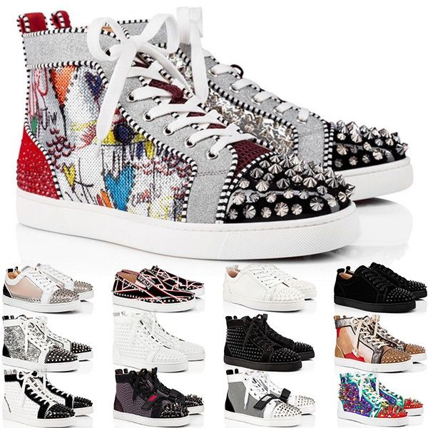 

лучшие красные днища дизайнерские мужчины женские платформы обувь черный белый синий красный платье платье кожаные замшевые кроссовки спорти