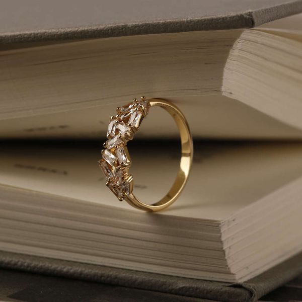 

china made 18k gold diamond ring is shining, fashionable and gorgeous, Silver