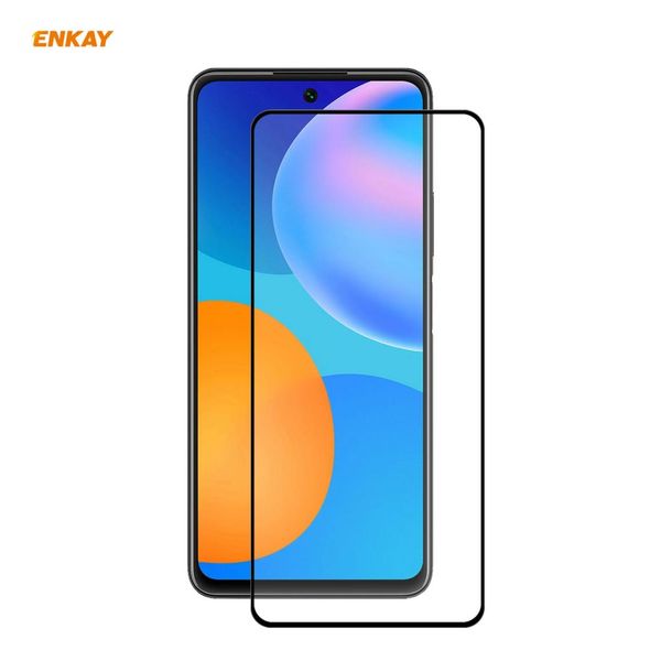 

for huawei p smart 2021 enkay hat-prince full glue 026mm 9h 25d tempered glass full coverage film