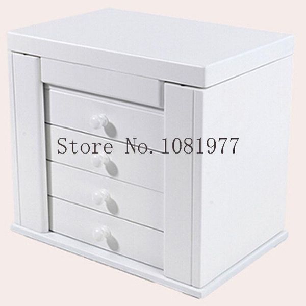 

wooden box for jewelry packaging jewelry organizer display case armoire boite de rangement, Pink;blue