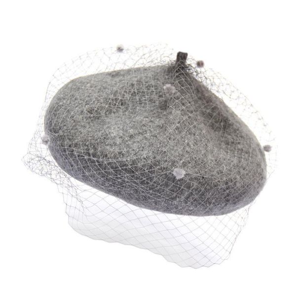 

beret women mesh camel painter cap female vintage hats with veil elegant winter ladies soft french artist hat beret h sqcips, Blue;gray