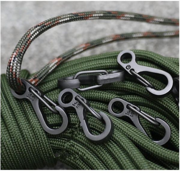 

mini sf spring backpack clasps rock climbing carabiners edc keychain camping bottle hooks paracord tactical survival ge jlltfw