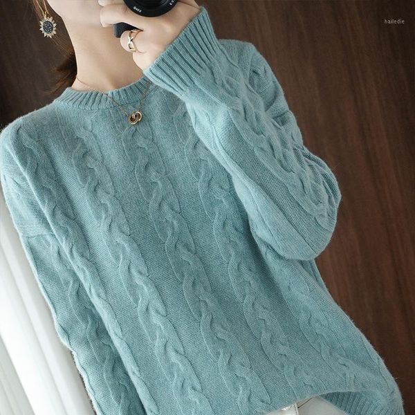 

sparsil woman winter o-neck 100%cashmere pullovers female knitted solid color loose sweater warm soft knitwear jumper female1, White;black