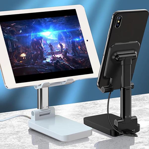 

portable deskbracket adjustable desk stand for all mobile smart foldable cell phone pad tablet holder