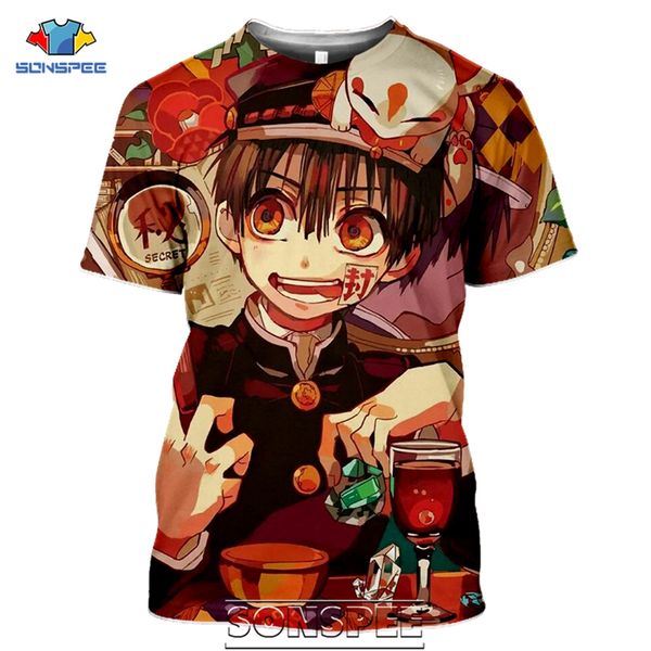 

3d anime toilet-bound jibaku shounen hanako-kun men 3d print shirts graphic plus size anime men clothing