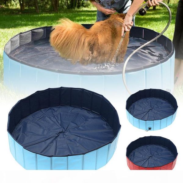 

foldable dog swimming pool pvc pet bath swimming tub bathtub pets summer bathing pools for dogs cats kids drop shipping