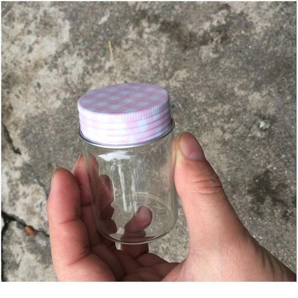 

47*70*34mm 80ml glass bottles screw cap sile ser sealing up empty jars glass sealed bottle capsule liquid bottl jllkne