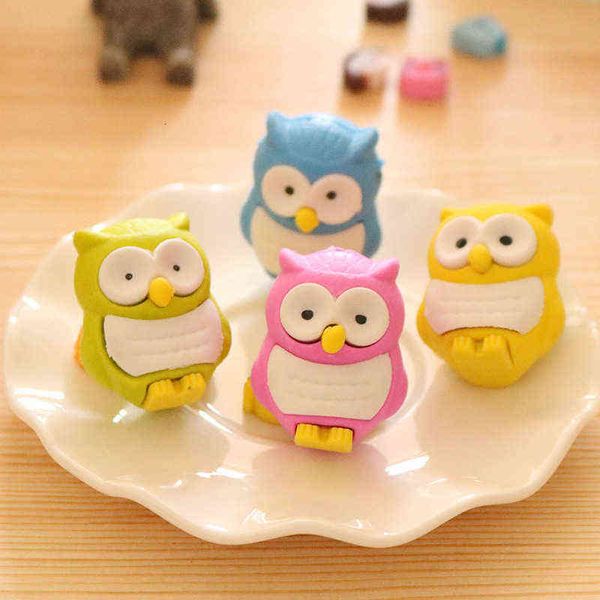 

cartoon creative cute animal owl chilen's eraser student stationery prize