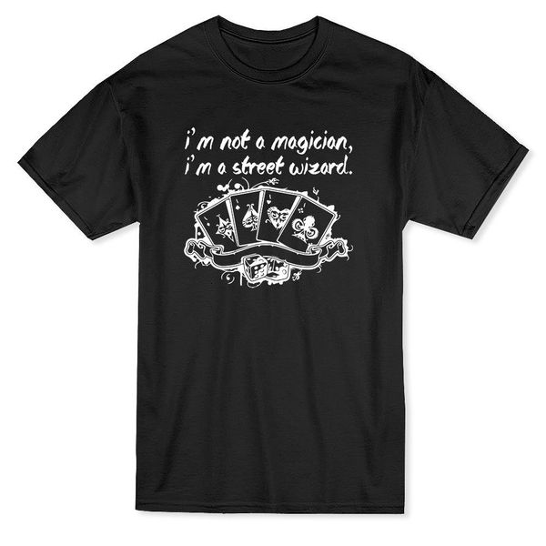 

2020 new summer casual men t-shirt i'm not magician i'm a street wizard cards symbols graphic men's t-shirt sport hooded swea
