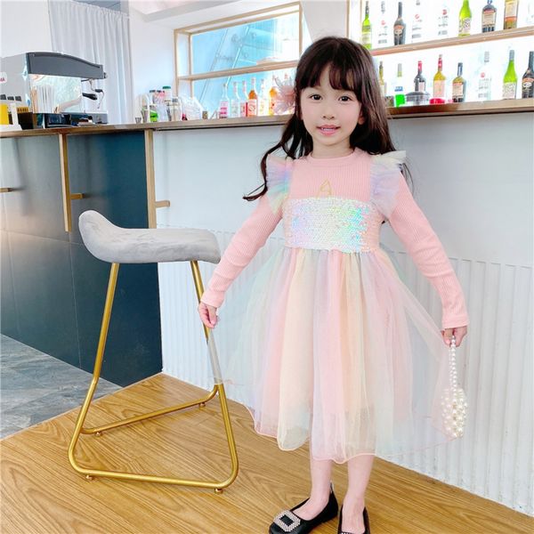 

vtkdb ice snow wonderland princess aisha tong qun tong qun autumn and winter new girls plush children's dress baby mesh skirt children, Red;yellow