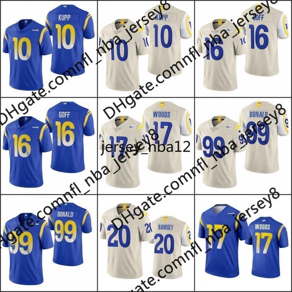 

men #10 cooper kupp los 16 jared goff angeles 99 aaron donald 17 robert woods rams nfl women youth, Black;red